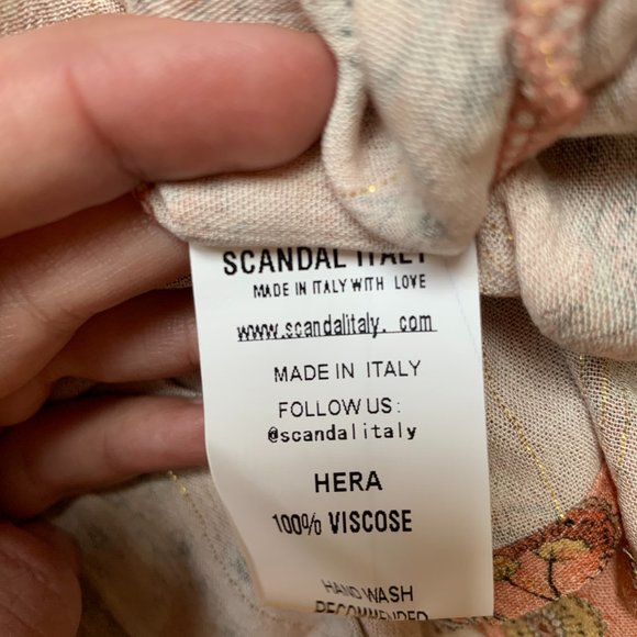 Scandal Italy Womens Peasant Blouse - Modern Boho Chic Top - Picture 10 of 10